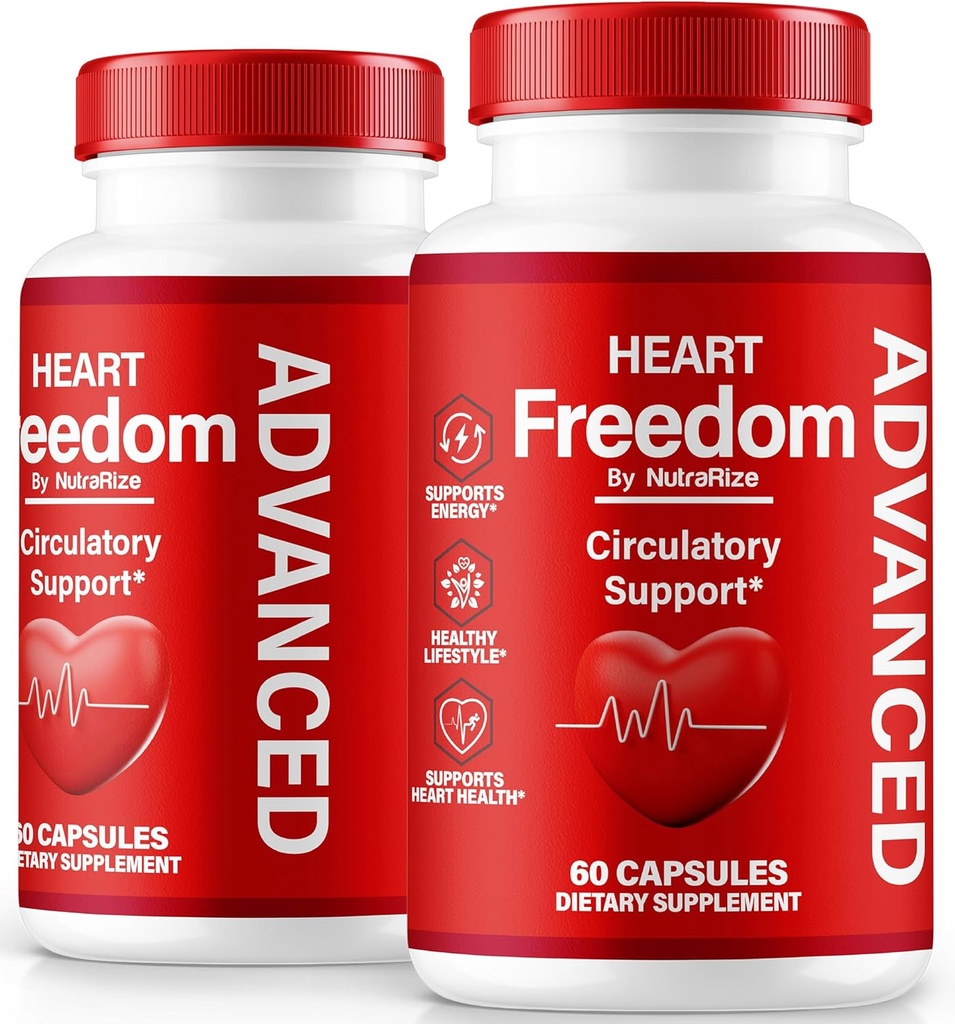 (2 Pack) Kalp Özgürlük Kapsülleri, Resmi Kalp Özgürlük Pilleri - Sustains Energy and Health, Heart Freedom for Circulation Support, All Natural Detox Glyco Optimizer, Premium Formula (120 Capsules)