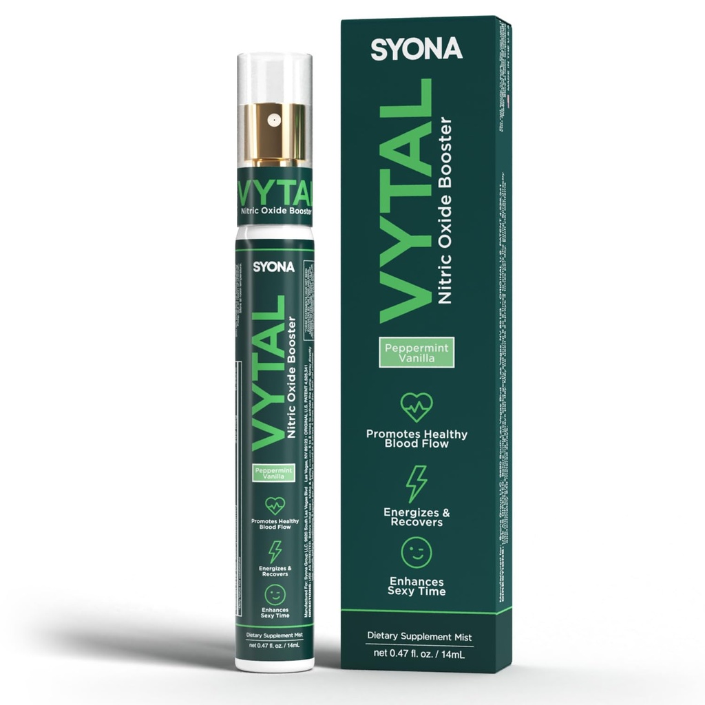 SATIA - VYTAL - Boosting Spray - Cardiovascular ve Bilişsel - Peppermint ve Vanilla Flavor - B12, B3, L-ginArine - 14 ml Pump Şişe