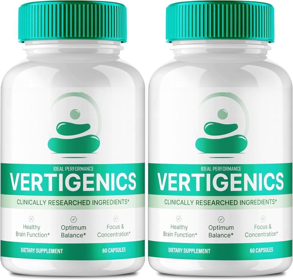 Nottigenics Brain Supplements for Memory and Focus Capsules, Vertigenics Advanced Formula Brain Health Support - maximum Strength Nootropics Verti Genics All Natural Support Reviews (2 Pack)