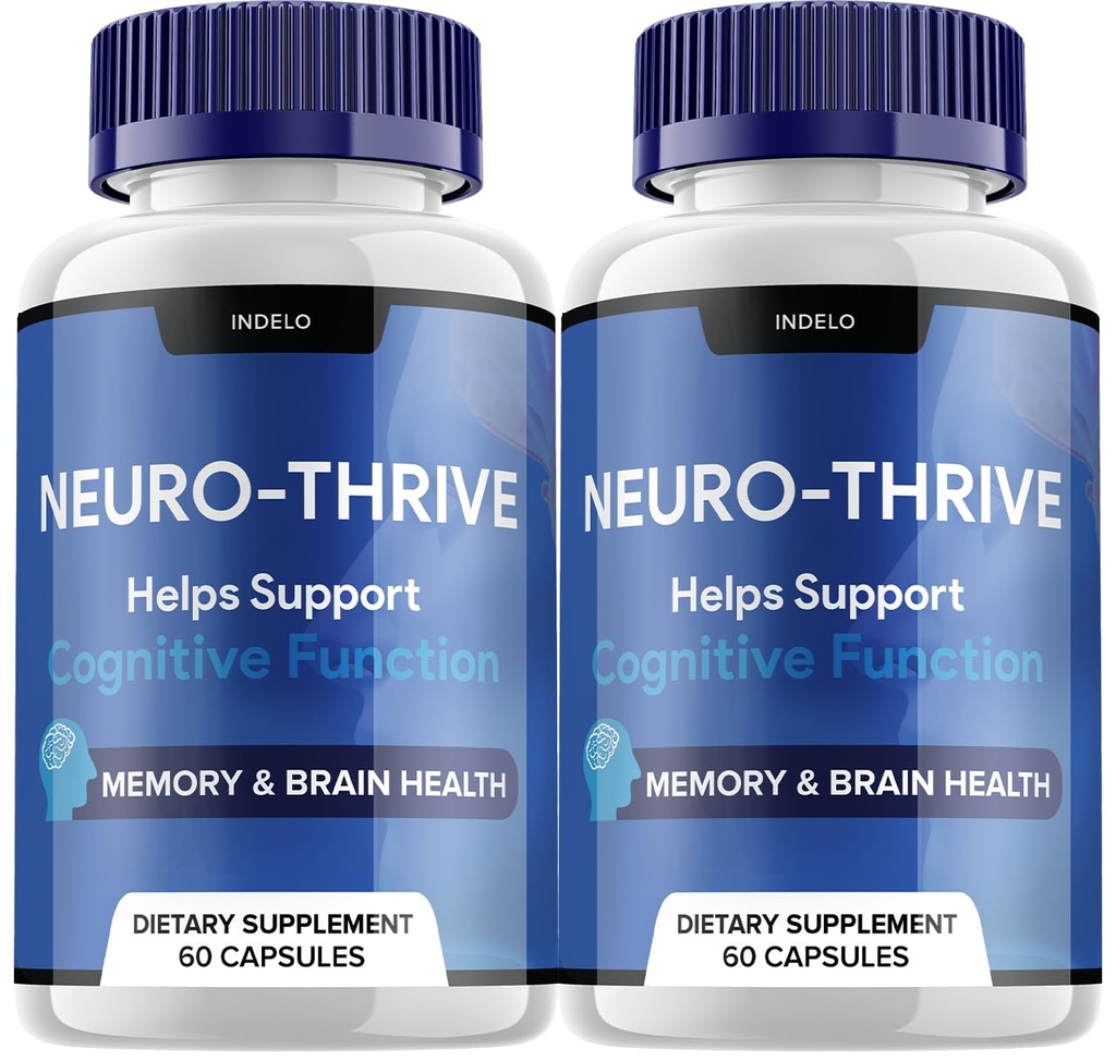 (2 Pack) Neuro Thrive Brain Supplement, Neuro Thrive for Memory Formula, Neuro-Thrive PQQ to Reduce The Negative Effects of Brain Fog Neuro-Thrive Cognitive Function NeuroThrive Reviews (120 Capsules)