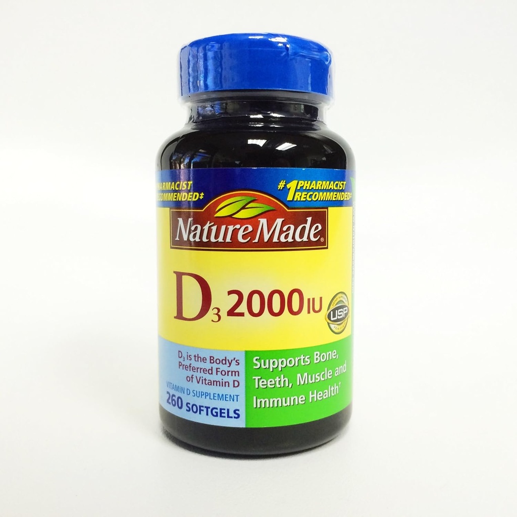 Nature Made D3 2000 IU, 260 Softgels