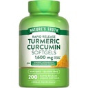 Nature's Truth Turmeric Curcumin Complex Supplement | with Black Pepper Extract, Ginger & Astragalus | 200 Rapid Release Softgels | Non-GMO and Gluten Free