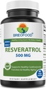 Brieofood Resveratrol 500mg - Φυσικό συμπλήρωμα αντιοξειδωτικών για την καρδιαγγειακή & ανοσοποιητικό σύστημα Υγεία - 60 κάψουλες Veggie