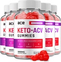 (5 Pack) Ace Keto ACV Gummies - Gelişmiş Formula Ace Keto Plus ACV Gummies Apple Cider Vinegar Ace ACV, Kilo Yönetimi, Diyeter Supplement Yorumlar Erkekler Kadınlar (300 Gummies)