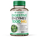 Υγιής Ευεξία Digestive Ένζυμα 1000MG Plus Συμπληρώματα Πρεβιοτικών & Προβιοτικών, 180 Κάψουλες, Βιολογική Φόρμουλα Vegan για Διέγερση & Λακτόζη με Αμυλάση & Βρομελαΐνη, 3-6 Μήνες Προμήθεια