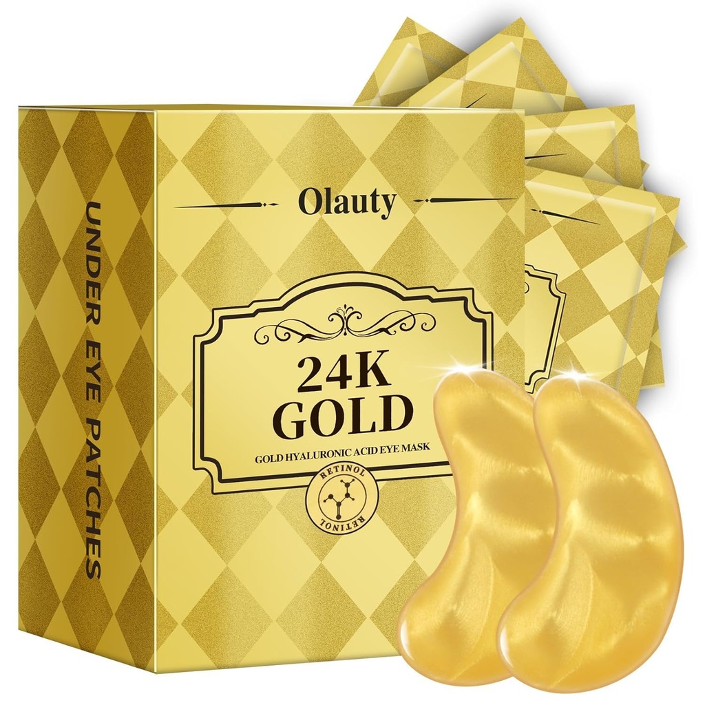 30 Pairs 24K Gold Eye Mask, Puffy Eyes ve Dark Circles için Eye Patchs, Under Eye Mask Patches Skincare, for Women Men