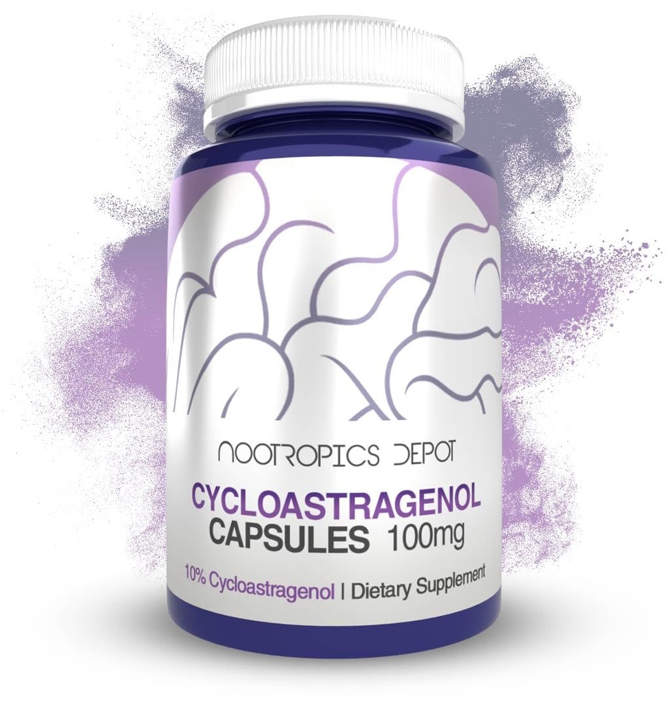Nootropics Depot Cycloastragenol 10% Capsules | 100 mg | 30 Kont | Astragalus membranaceus | Hücre Sağlığı, Immune Support, Lengthens Telomeres