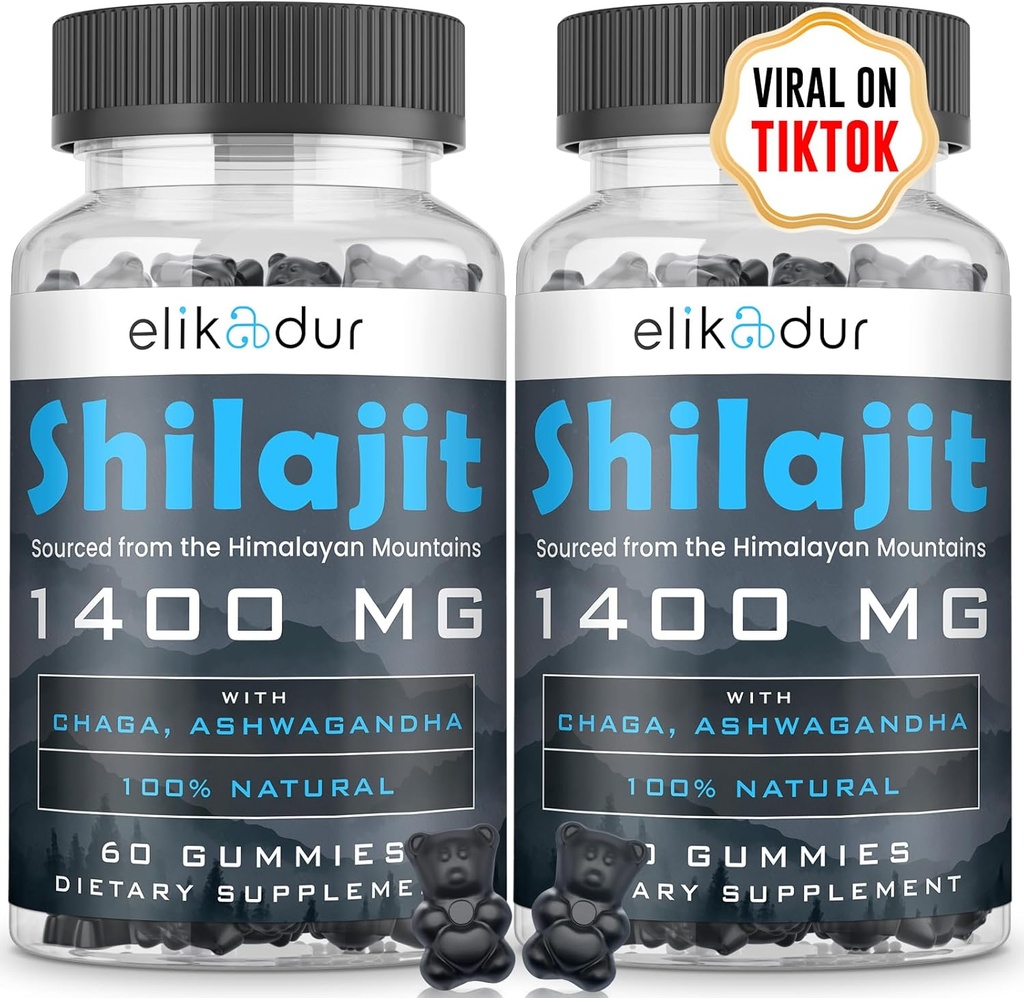 84.000 MG Organik Shilajit Gummies with 85+ Trace Minerals, Fulvic Acid, Shilajit for Men & Women, Energy & Immune Support, High Potency Gold Grade, Sugar-Free, Vegan,% 100 Natural 120 Gummies