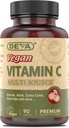 DEVA Vegan Vitaminleri - Vegan Yiyecek bazlı Premium Vitamin C - Multisource - Non-GMO - 90 Tablet