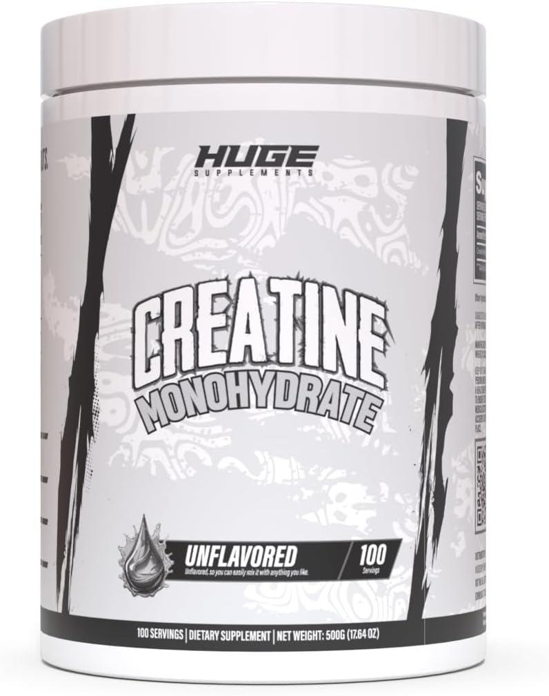 Pure Micronized Creatine Monohydrate Powder - Third Party Tested, 500 Grams, Micronized for Optimal Abvorvation, Clinically Dosed, No Πρόσθετα, Unflavored & Easy to Mix (100 Servings)