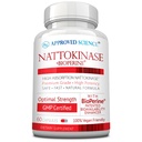 Εγκεκριμένη Επιστήμη Nattokinase - 4.000 FU - 200 mg - Χωρίς Βιταμίνη K2 - Περιέχει BioPerine - Προμήθεια ενός μήνα - Vegan, Μη ΓΤΟ - 60 κάψουλες