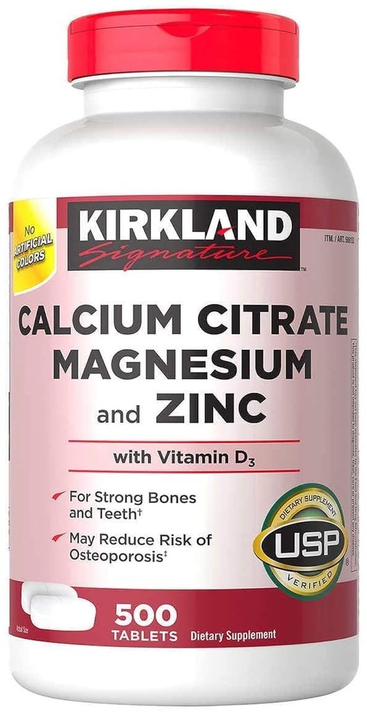 Kirkland Signatureuba Citrate Magnezyum ve çinko, 500 Tablet