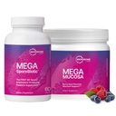 Microbiome Laboratuvarları Mega ClaytoneBiotic (60 Capsules) + MegaMucosa (5.5oz Toz) Probiyotik ve Gut Mucosal Support Sche - Sporte-Based Probiyotik with Immunoglobulins, Bolt Supplement