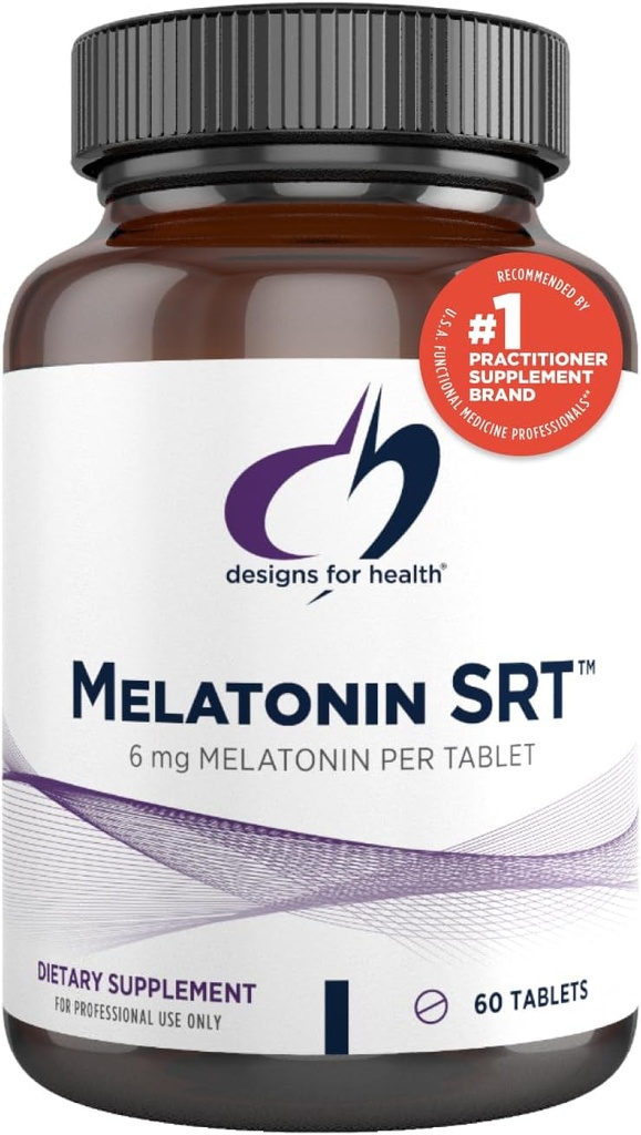 Sağlık Zamanı Bülteni Melatonin SRT - Uyku için Melatonin Supplement - Yetişkinler için Uyku Tamamı, 6 mg Per Tablet - Vegan + Non-GMO (60 Tablet)