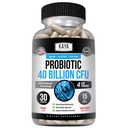 Kaya Naturals Probiyotik 40 Milyar CFU - Kadınlar için Probiyotikler, Erkekler ve Yetişkinler için Probiyotikler, Doğal - Gut Health & Immune Support Supplement - The Digestive Health - Count 30