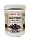 Pea protein Toz - Unsweetened - Cappuccino kahve Toz & Vanilla Extract, Soy Free, Non-GMO 17.6 oz