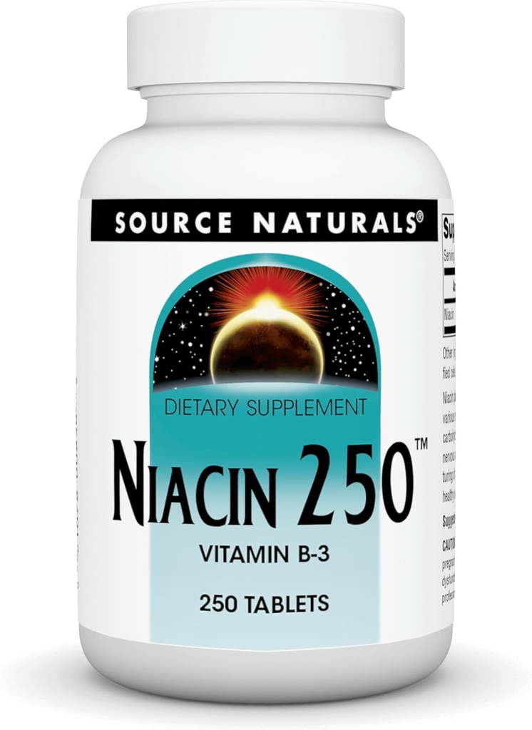 Source Naturals Niacin 250n Vitamin B-3-250 Tabletler