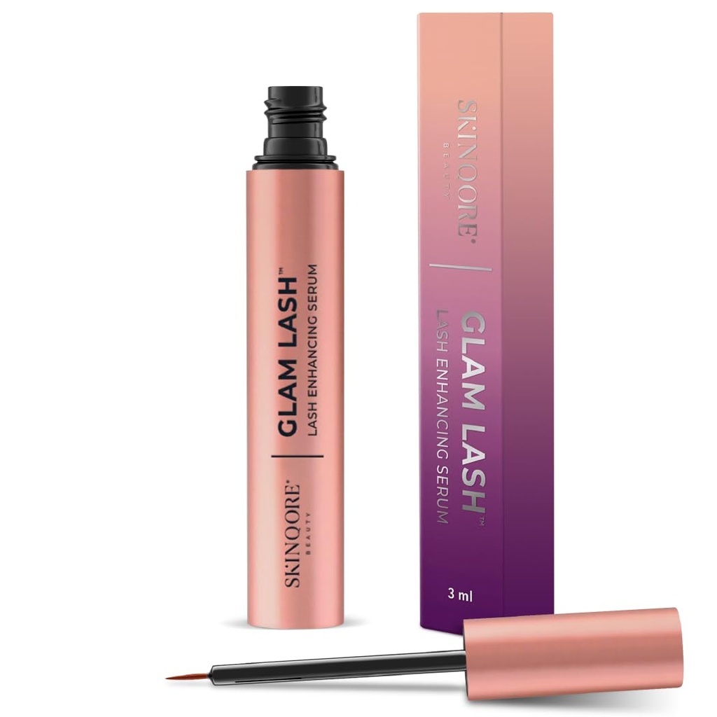 GlamLash Eye lash Büyüme Serum | Hızlı Lash Durumer | Grow Longer Lazer Lashes | Keratin Peptides ve Amino Asits Eyelash Enhancing Serum | Natural Eyelash Büyüme | ABD Made - 3 ml