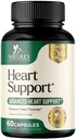 Erkekler ve Kadınlar için Kalp Tamamları 1650 mg - CoQ10 ile Kalp Sağlığı Desteği için Antioksiler, Hawthorn, Plant Sterol & More Vitaminleri Nitrik Çimento ve Enerji Üretimi, Non-GMO - 60 Capsules