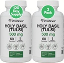 PRISTINE'S Holy Basil (Tulsi) 500 mg (2 Pack) Rahatlama ve Immunity Support Adaptogen Supplement - 120 Day Supply - Holy Basil Leaf Capsules - Vegan - Non-GMO - Gluten Free Supplements