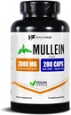 Healthfare Mullein Leaf Extract 3000 mg | 200 Vegan Capsules | Ekstra Kuvvet Herbal Supplement | Destekler Wellness & Balance | Non-GMO, Gluten-Free | Made in USA