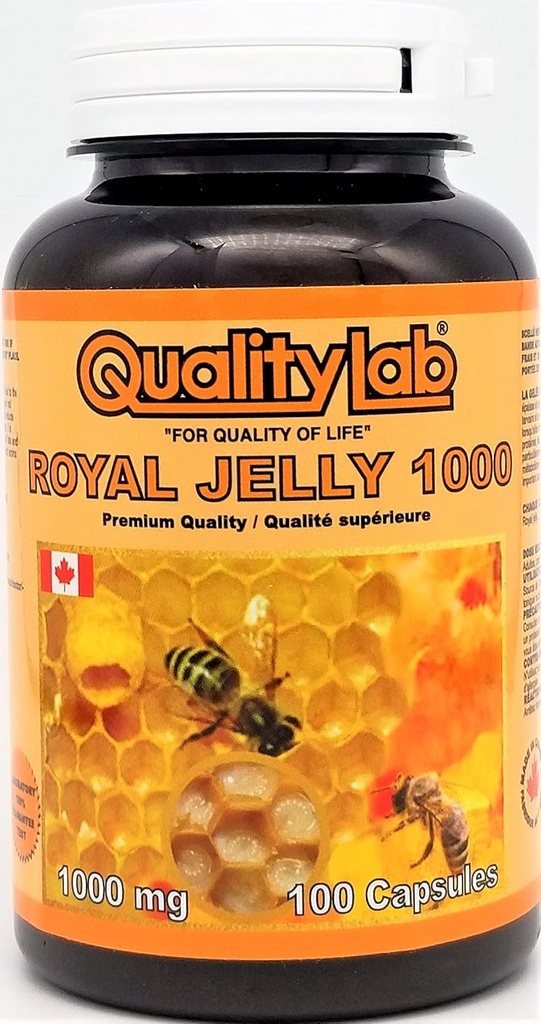 Royal Jelly 1000 mg 100 κάψουλες softgel (Κατασκευασμένα στον Καναδά)