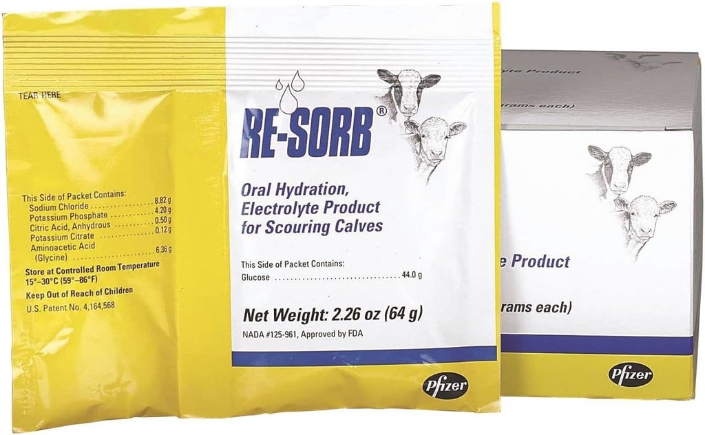 PFIZER ANIMAL SA 8142 Resorb Electrolyte Packet, 64g