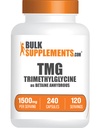 BulkSupplements.com Κάψουλες TMG - Trimethylglycine ως Betaine Anhydrus, TMG συμπλήρωμα - Χωρίς γλουτένη, 2 κάψουλες ανά υπηρεσία (1500mg), 240 Count (Pack of 1)