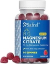 Safrel Magnezyum Citrate Gummies - 60 Vegan Gummies, hizmet başına 600 mg - Rahatlama, Kas, Bone, & Energy Support - Yetişkinler & Seniors- Raspberry Flavor (İlk 1)