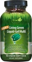 Irwin Naturals Men's Living Green Liquid-Gel Multi - 70 Essential Nutrients, Full-Spectrum Vitaminleri, Wholefood Assembly - Targeted Adrenal & Brain Support - 90 Liquid Softgels