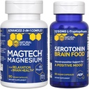 NATURAL STACKS MagTech Magnezyum + Serotonin Beyin Gıda Paketi - Rahatlama, Beyin Sağlığı ve Olumlu Bir Mood* - 150 Total Capsules