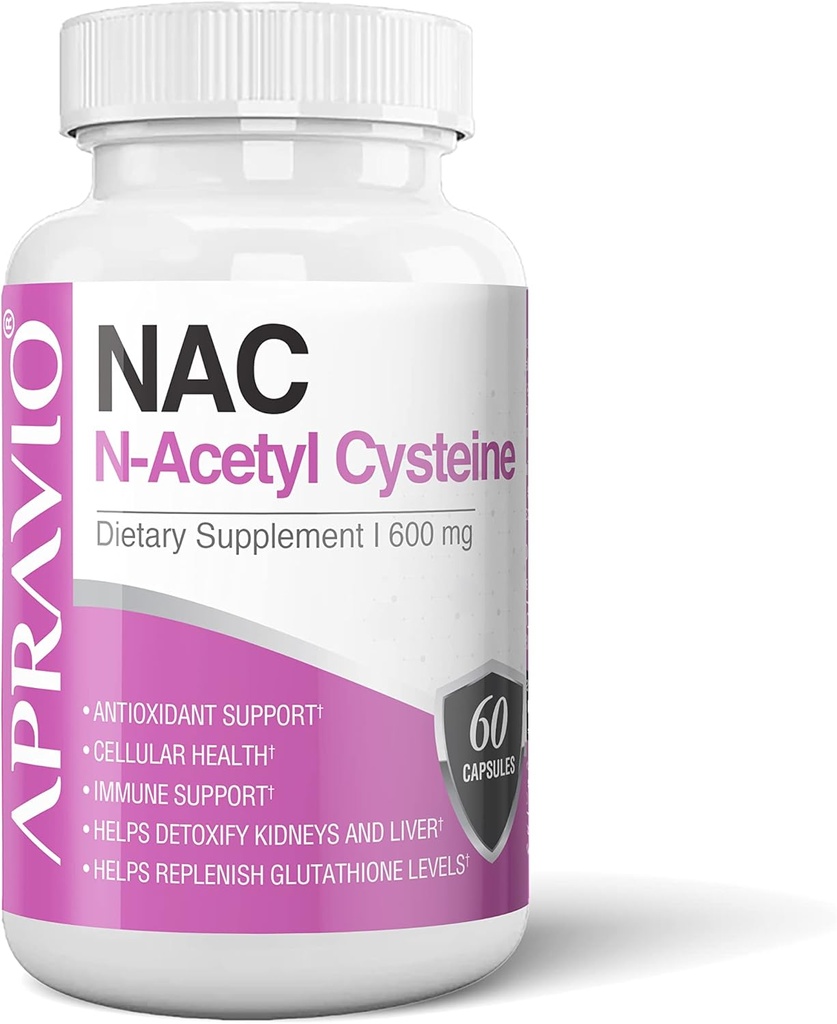 NAC Supplement (N-Acetyl Cysteine) 600 mg, Antioxy Support, Immune Support, Kidney & Liver Health, 60 Capsules