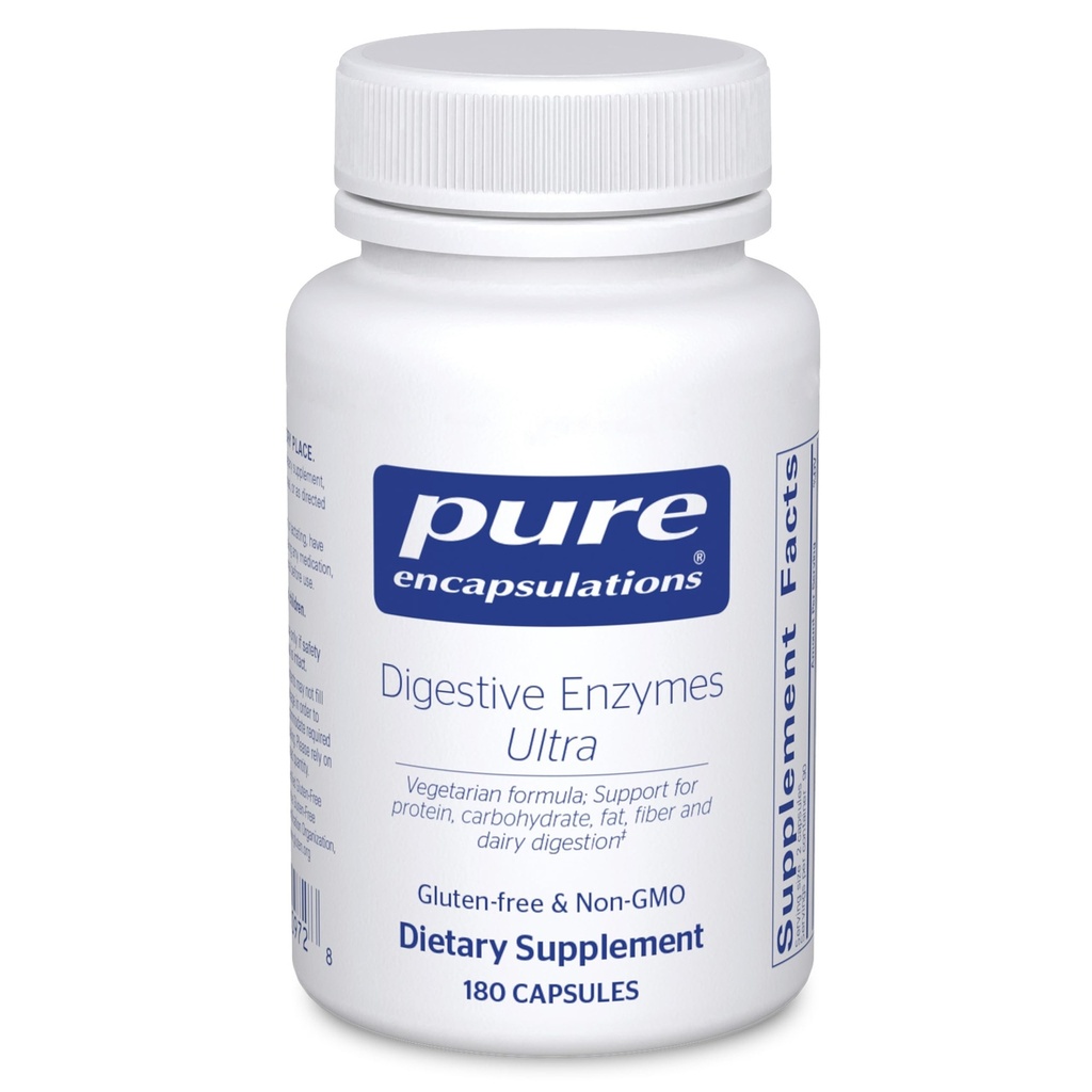 Saf Encapsulations Digestive Enzymes Ultra - Vegetarian Digestive Enzyme Supplement to Support Protein, Carb, Fiber ve Süt Digestion* - 180 Capsules