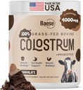 Organik Çikolata 4000 mg Grass Fed Bovine Colostrum Toz + Probiyotiks Colostrum Supplement for Kids & Yetişkinler için Immunoglobulins (220.98 Grams)