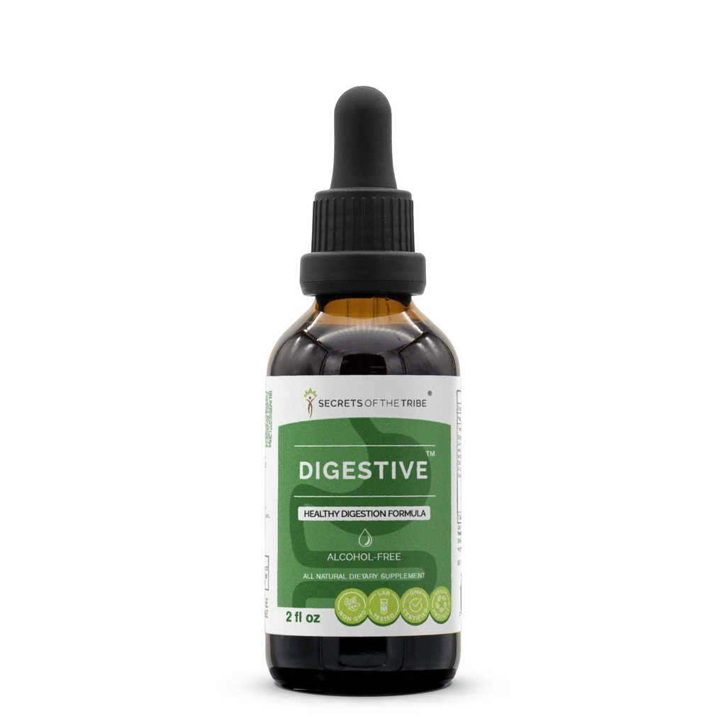 Kabilenin Sırları - Digestive, Sağlıklı Digestion Formula, Herbal Supplement Mix Drops Alkol Özgür Sıvı Ekstraksiyon (2 oz)