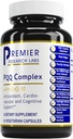 Premier Research Labs, CoQ10 ile Premier PQ Kompleksi - Coenzyme Q10, Co Q 10 Supplement with Pyrroloquinoline Quinone (PQ) for Antioxy, Brain & Heart Support - 60 Vegetarian Capsules