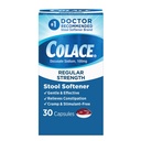 Colace Regular Strength Stool Softener'i aktif Constipation Relief için, No. 1 Doktor Önerilen Stool Softener Brand, 100 mg Docusate Capsules, 30 Count Count
