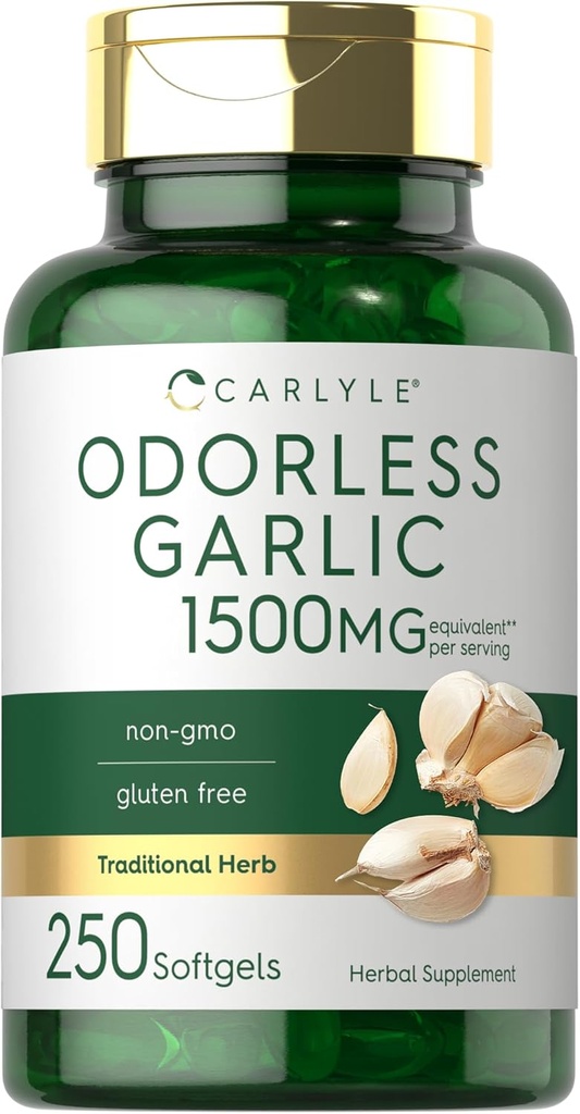 Carlyle Odorless Soft Softgels 1500 mg | 250 Count | Non-GMO, Gluten Free Extract Supplement Supplement Supplement