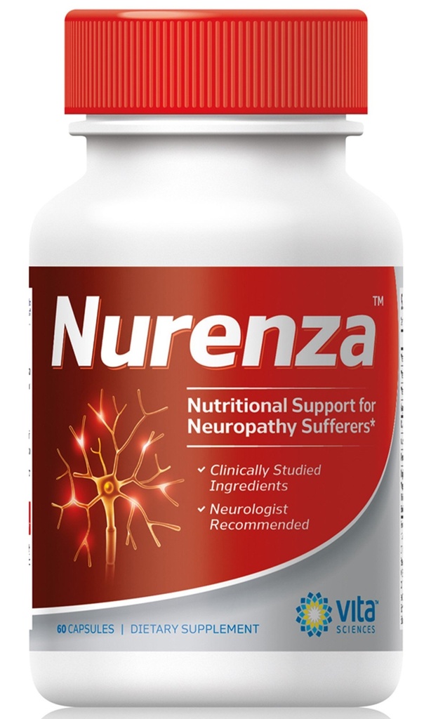 Vita Sciences Nurenza Neuropati Relief Supplement 40x Strength Natural R-ALA Form for Nerve Health, Fast Repair w/Vitamins, Antioksis Revitalating Feet, Hands, Legs ve Toes 60 Ct.