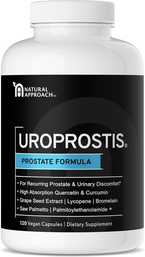 UROPROSTIS - Συγκρότημα Υποστήριξης Υψηλής Ικανότητας Prostate - Ανδρική Φόρμουλα Υγείας για Prostate Comfort - 13 Συστατικό Blend Συμπεριλαμβανομένου Saw Palmetto - Vegan & Gluten-free Premium συμπλήρωμα - 120 κάψουλες