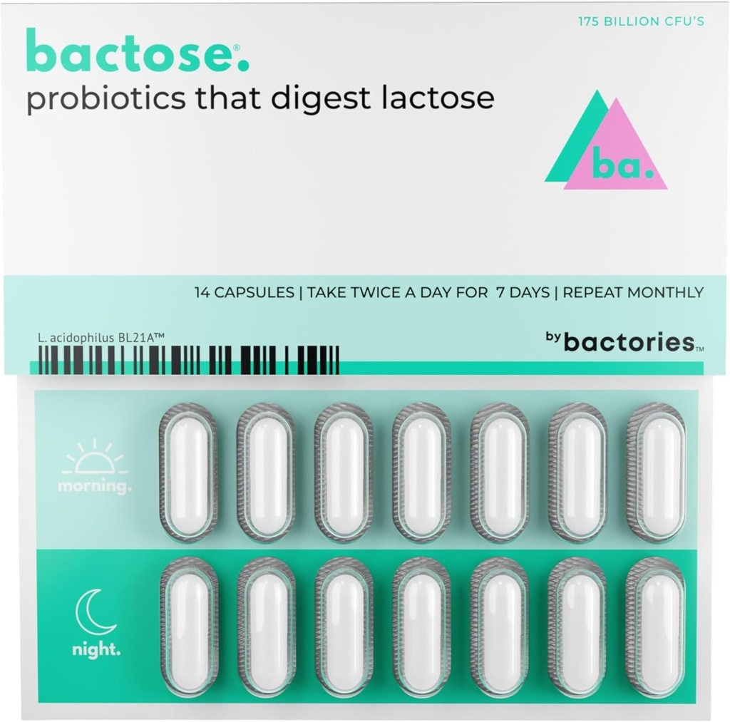 Probiyotik Lactose Pills For Long Term Relief - Enjoy Dairy Again - Lactose intolerance Supplement - Cool Lactase Enzymes in the Gut - Doğal Break Down Lactose (Take for 7 Days - Monthly)