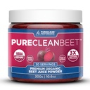 PureClean Beet Premium Beet Juice Toz - Klinik olarak Proven 3X Greater Circulation, Endurance & Energy - Proudly Cold-Pressed, Eco Friendly, USA - 30 Servisler