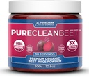 PureClean Beet Premium Beet Juice Toz - Klinik olarak Proven 3X Greater Circulation, Endurance & Energy - Proudly Cold-Pressed, Eco Friendly, USA - 30 Servisler