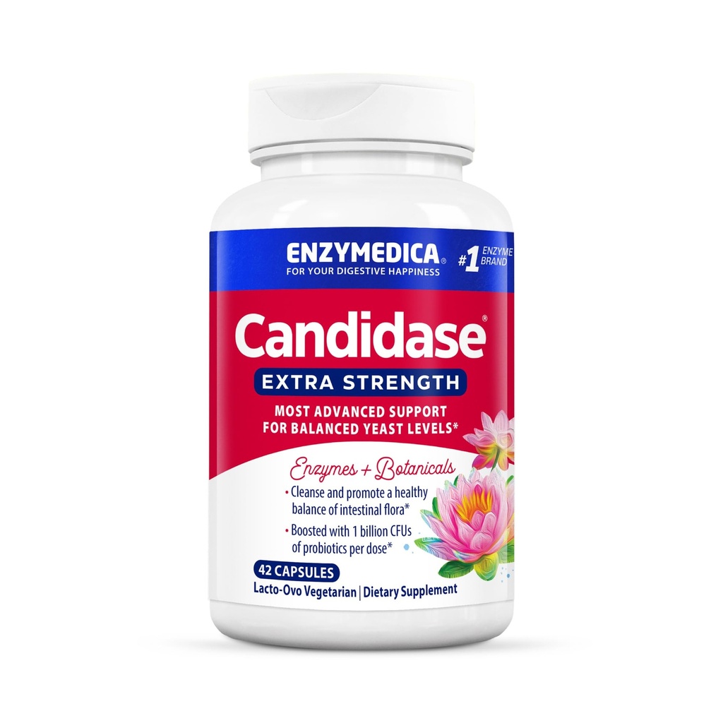 Enzymedica, Candidase Extra Strength, Balanced Yeast Levels için Destek, 42 Capsules