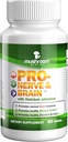 PRO-Nerve & Brain | All-Natural Herbal Supplement for Memory, Nervous System, Stomach, Colon, Digestive Tract, Clinically Studied Lion’s Mane Mushroom Extract, Vegan, Non-GMO, USA Made, 60 Tablets