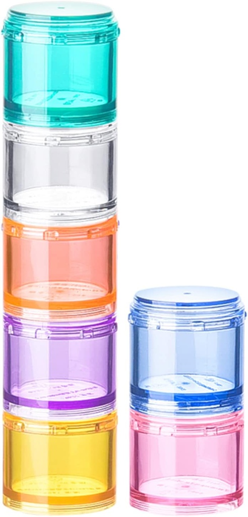 Stackable Pill Organizer, 7-Days Travel Pill Case, Pill Box for Pocket, Portatif Tıp Vitamini