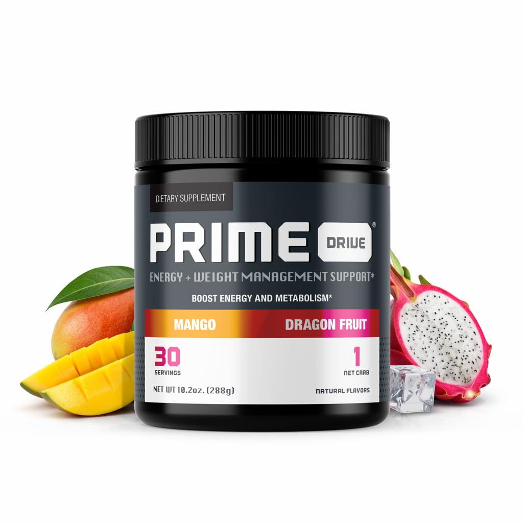 Prime Drive Energy Strawberry Melon Pre Workout Energy Drink Toz, Extreme Energy, Focus ve Intensity, Boosts Metabolism 10.2oz (30 hizmet)