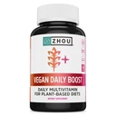 Zhou Vegan Multivitamin for Women & Men, Daily Vegan Supplement, Essential Multi Vitamin with Iron & Zinc for Energy, Vitality, Immune Support, & Whole Body Health - 60 Veg Caps