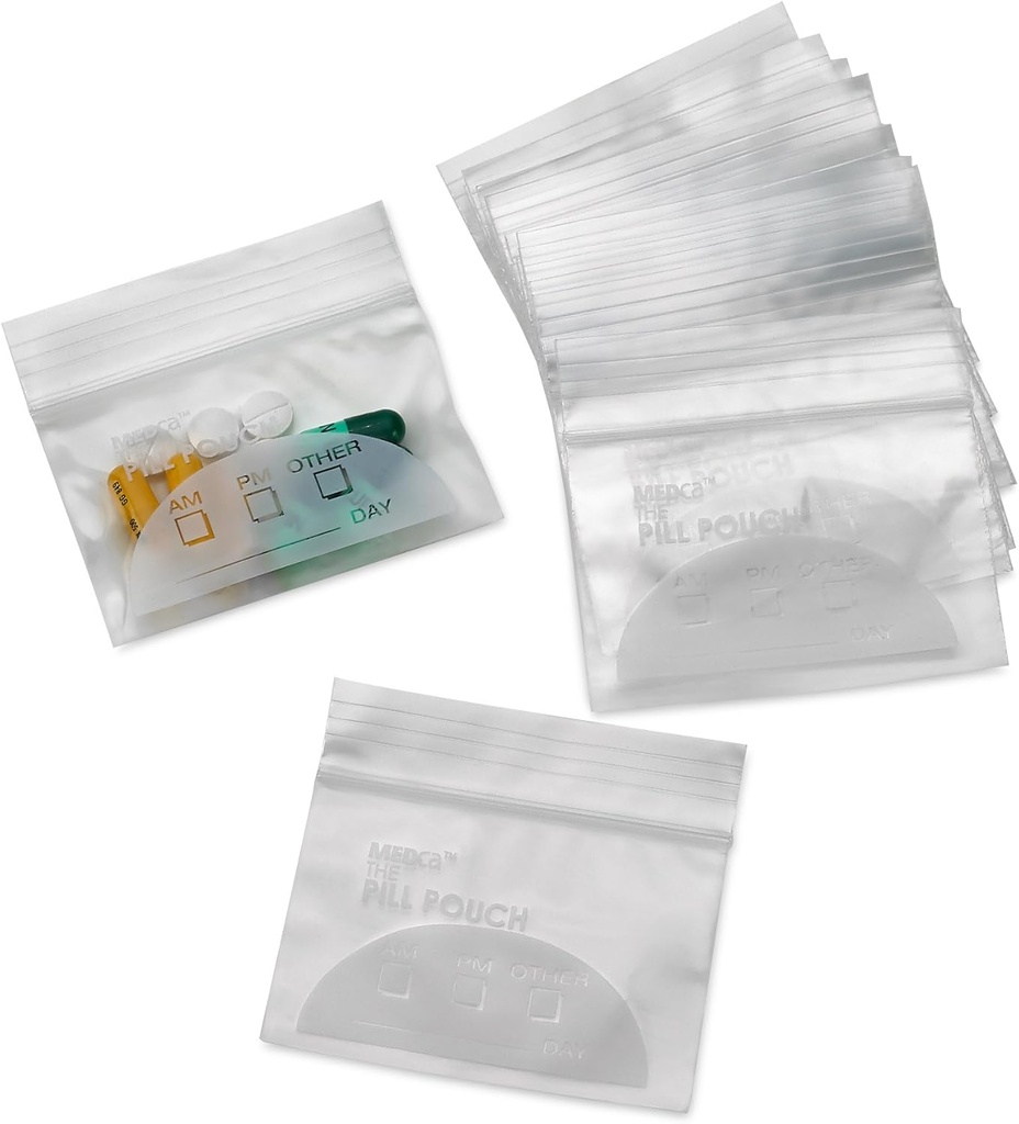 Pill Pouch Çanta - (100'ün paketi) 3" x 2.75" Pill Baggies ve Tek Plastik Seyahat Pill Çantaları Yaz-on Etiketler