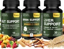 Liver Renew Cleanse Detox, Tamir ve Destek, Gut ve Kolon Desteği - Gelişmiş Gut Cleanse Detox, Brain Nootropic Brain Supplement for Men & Women ,All in one lectment.